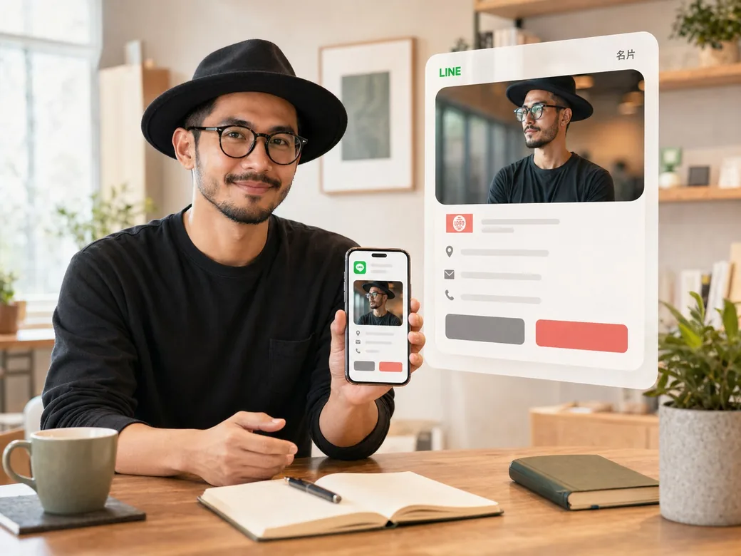 LINE 數位名片完成示意